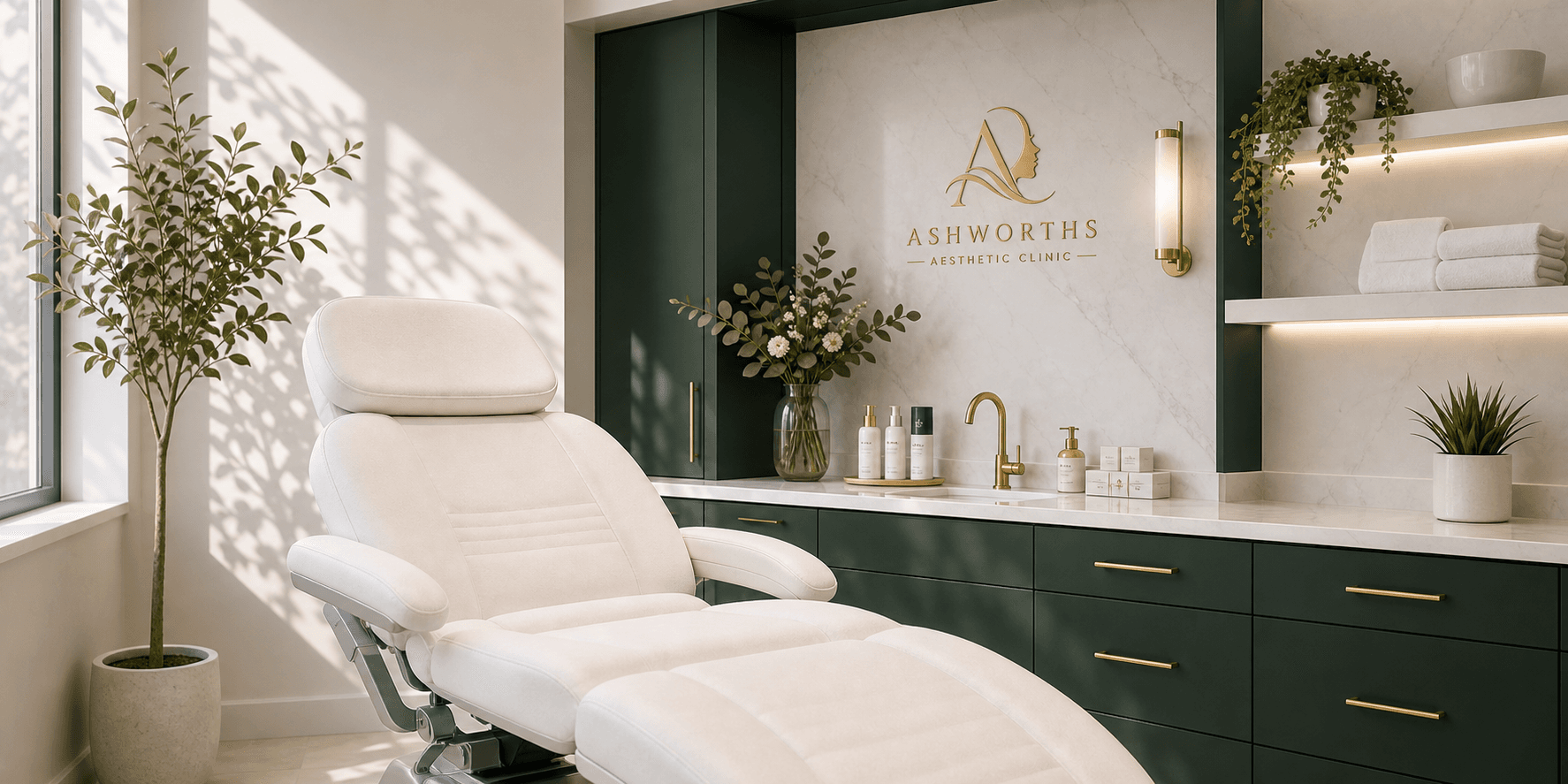 A calm aesthetic clinic consultation room